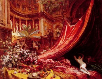 Desnudo Painting - Sinfonía en rojo y oro Escenas de París Jean Beraud Desnudo clásico